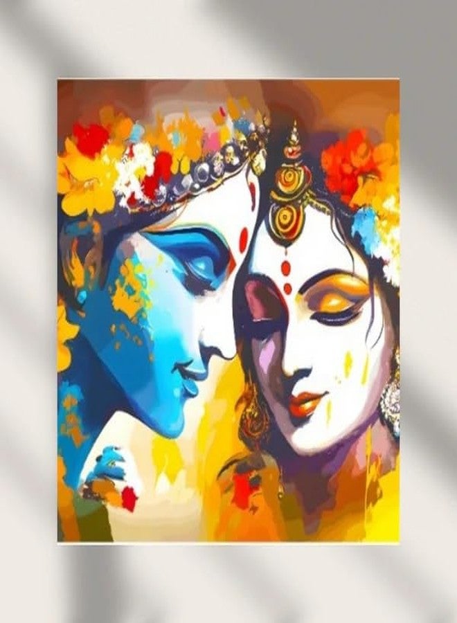 TREXEE Radha Krishna DIY Acrylic Paint by Number Kit for Adults and Kids Beginners, 16x20 inch Frameless Wall Decor - Image 1